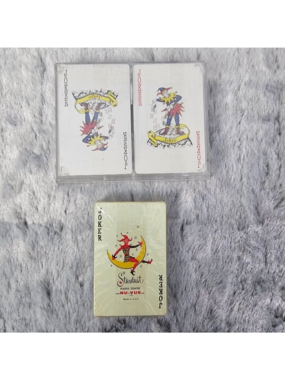 NEW Lot of 3 Stardust Playing Cards Plastic Coated Vintage USA Basset Hound - Picture 3 of 8
